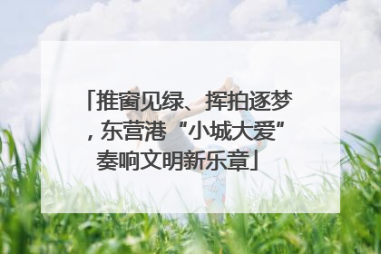 推窗见绿、挥拍逐梦，东营港“小城大爱”奏响文明新乐章