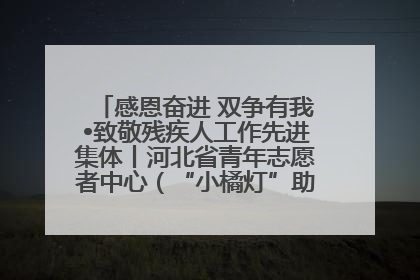 感恩奋进 双争有我•致敬残疾人工作先进集体丨河北省青年志愿者中心（“小橘灯”助残接力计划实施团队）：用温暖陪伴，守护特殊孩子成长