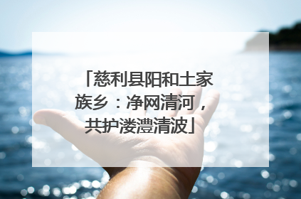 慈利县阳和土家族乡：净网清河，共护溇澧清波