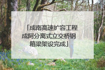 成南高速扩容工程成阿分离式立交桥钢箱梁架设完成