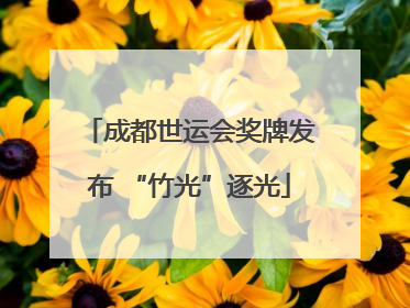 成都世运会奖牌发布 “竹光”逐光
