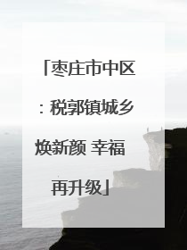 枣庄市中区：税郭镇城乡焕新颜 幸福再升级