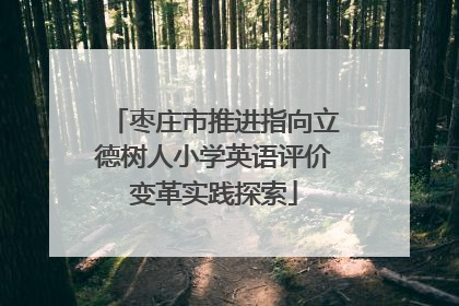 枣庄市推进指向立德树人小学英语评价变革实践探索