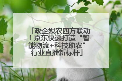 政企媒农四方联动！京东快递打造“智能物流+科技助农”行业直播新标杆