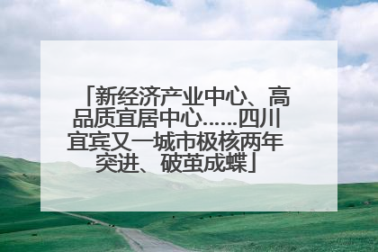 新经济产业中心、高品质宜居中心……四川宜宾又一城市极核两年突进、破茧成蝶