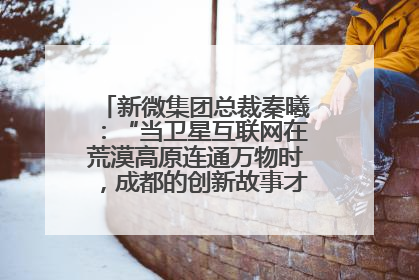 新微集团总裁秦曦：“当卫星互联网在荒漠高原连通万物时，成都的创新故事才真正开始”