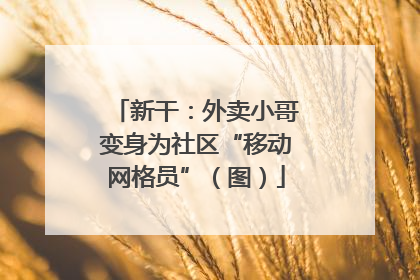 新干：外卖小哥变身为社区“移动网格员”（图）