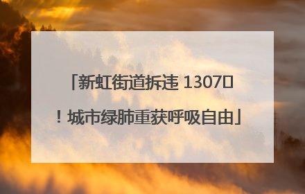 新虹街道拆违 1307㎡！城市绿肺重获呼吸自由