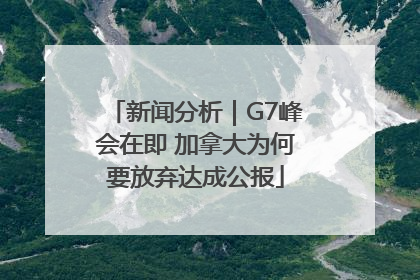 新闻分析｜G7峰会在即 加拿大为何要放弃达成公报