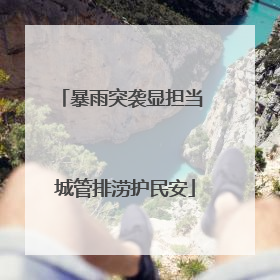 暴雨突袭显担当 城管排涝护民安