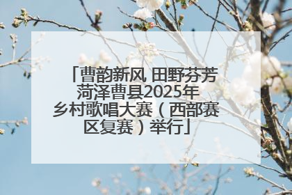 曹韵新风 田野芬芳 菏泽曹县2025年乡村歌唱大赛（西部赛区复赛）举行