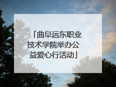 曲阜远东职业技术学院举办公益爱心行活动