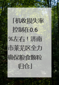 机收损失率控制在0.6%左右！济南市莱芜区全力确保粮食颗粒归仓