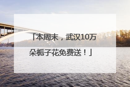 本周末，武汉10万朵栀子花免费送！