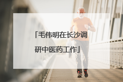 毛伟明在长沙调研中医药工作