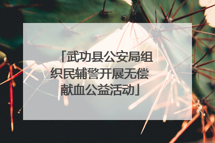 武功县公安局组织民辅警开展无偿献血公益活动