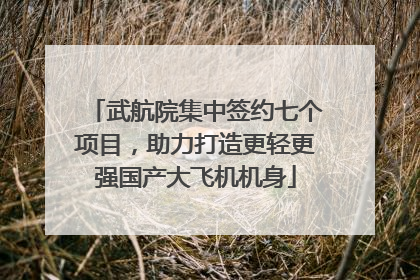 武航院集中签约七个项目，助力打造更轻更强国产大飞机机身