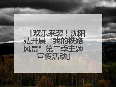欢乐来袭！沈阳站开展“我的铁路风景”第二季主题宣传活动