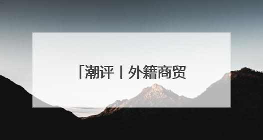 潮评丨外籍商贸人士可评人才，展现了“大人才观”的开放胸襟