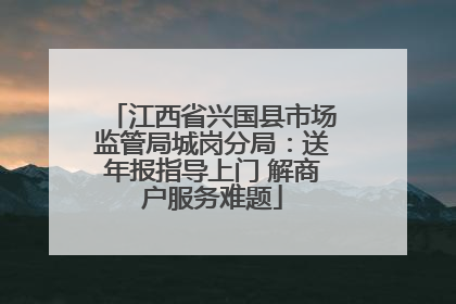 江西省兴国县市场监管局城岗分局：送年报指导上门 解商户服务难题