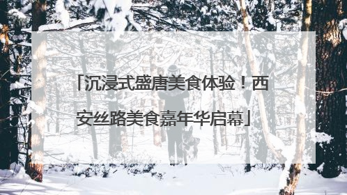 沉浸式盛唐美食体验！西安丝路美食嘉年华启幕