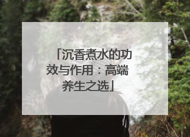 沉香煮水的功效与作用：高端养生之选