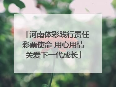 河南体彩践行责任彩票使命 用心用情关爱下一代成长