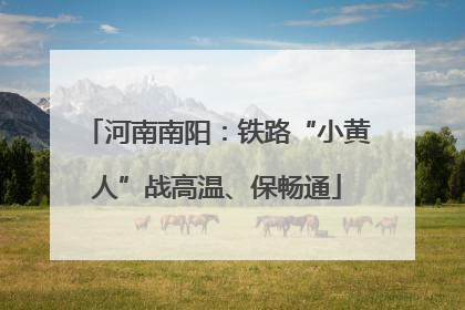 河南南阳：铁路“小黄人”战高温、保畅通