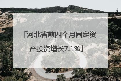 河北省前四个月固定资产投资增长7.1%