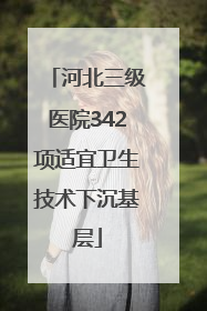 河北三级医院342项适宜卫生技术下沉基层