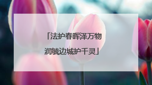 法护春晖泽万物 润毓边城护千灵