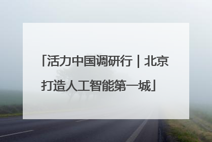 活力中国调研行｜北京打造人工智能第一城