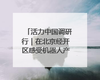 活力中国调研行｜在北京经开区感受机器人产业创新发展