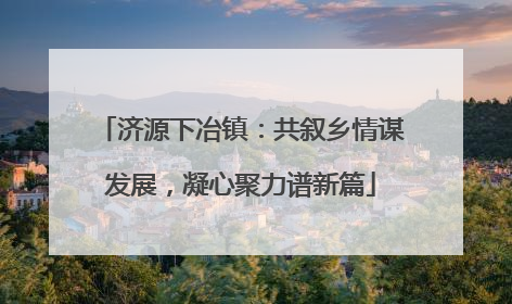 济源下冶镇：共叙乡情谋发展，凝心聚力谱新篇
