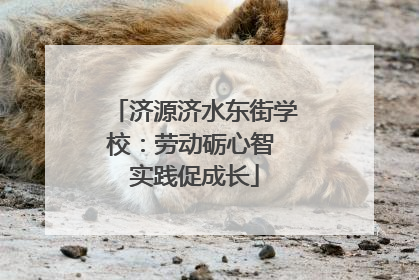 济源济水东街学校：劳动砺心智 实践促成长