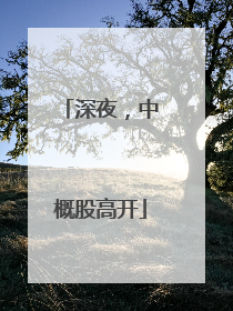深夜，中概股高开