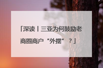 深读丨三亚为何鼓励老商圈商户“外摆”？