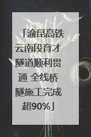 渝昆高铁云南段育才隧道顺利贯通 全线桥隧施工完成超90%