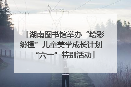 湖南图书馆举办“绘彩纷橙”儿童美学成长计划“六一”特别活动
