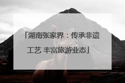 湖南张家界：传承非遗工艺 丰富旅游业态