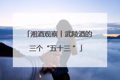 湘酒观察丨武陵酒的三个“五十三 ”