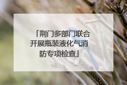 荆门多部门联合开展瓶装液化气消防专项检查