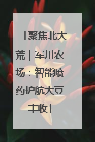 聚焦北大荒｜军川农场：智能喷药护航大豆丰收