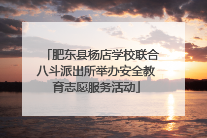 肥东县杨店学校联合八斗派出所举办安全教育志愿服务活动