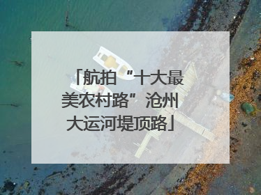 航拍“十大最美农村路”沧州大运河堤顶路