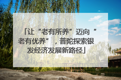 让“老有所养”迈向“老有优养”，普陀探索银发经济发展新路径