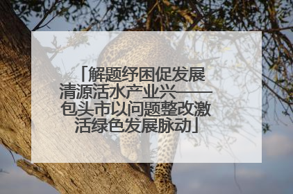 解题纾困促发展 清源活水产业兴——包头市以问题整改激活绿色发展脉动