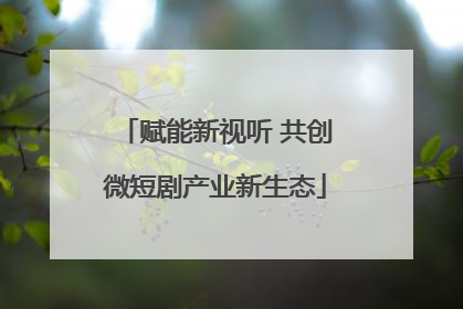 赋能新视听 共创微短剧产业新生态