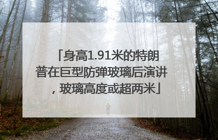 身高1.91米的特朗普在巨型防弹玻璃后演讲，玻璃高度或超两米