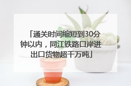 通关时间缩短到30分钟以内，同江铁路口岸进出口货物超千万吨